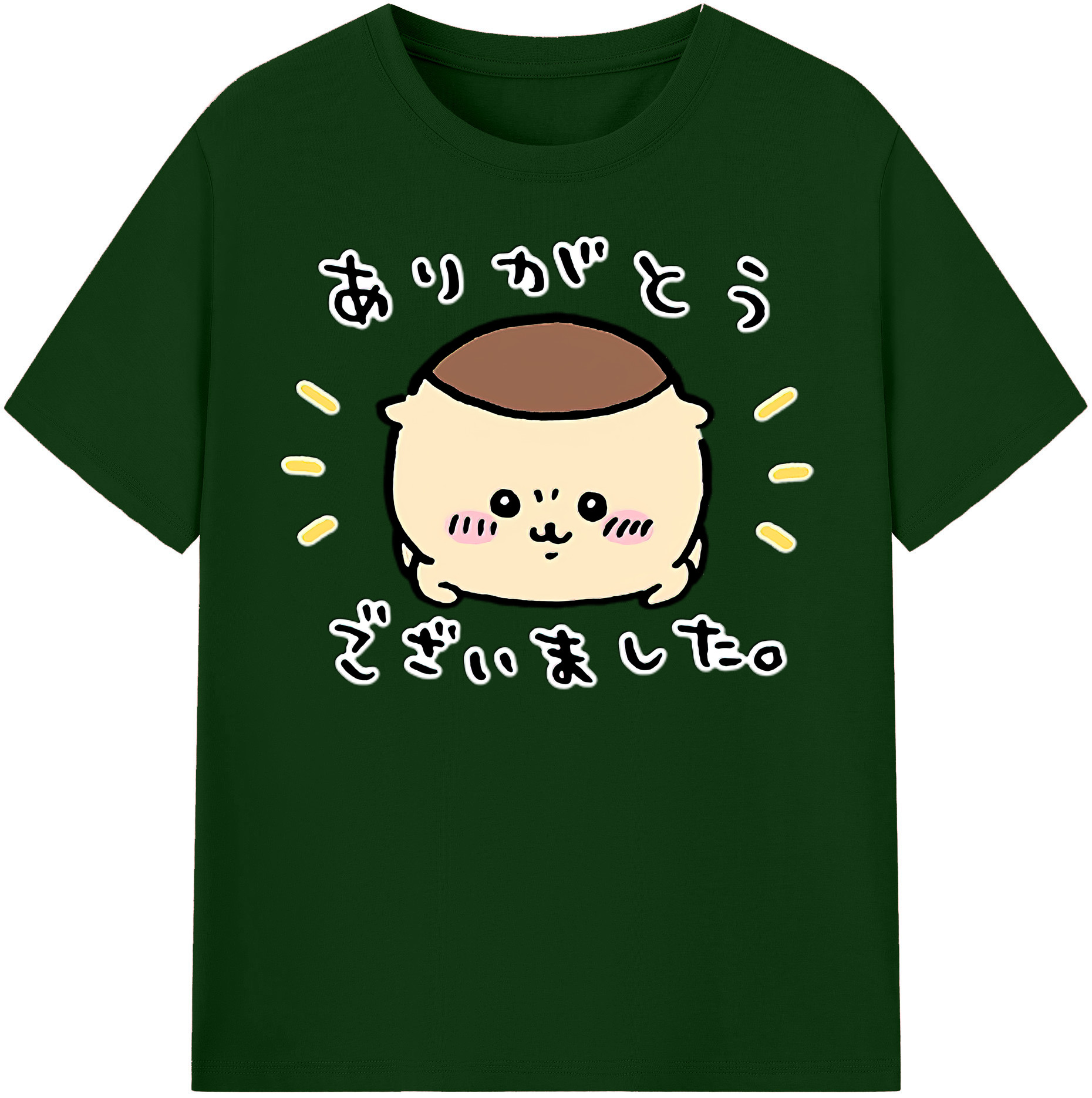 （画像用） ちいかわ くりまんじゅう Chii-kawa kuri manjū 綿100％半袖Tシャツ（フロントプリント）